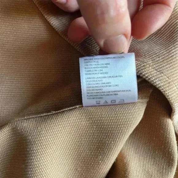 Weatherproof Brand Men's L Beige Vintage Corduroy Button-Up Shirt Long Sleeve - Picture 10 of 10